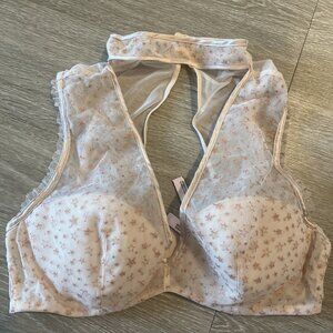 Victorias Secret Dream Angels L Lined Plunge Stars Bra Neck Collar Sexy Lingerie
